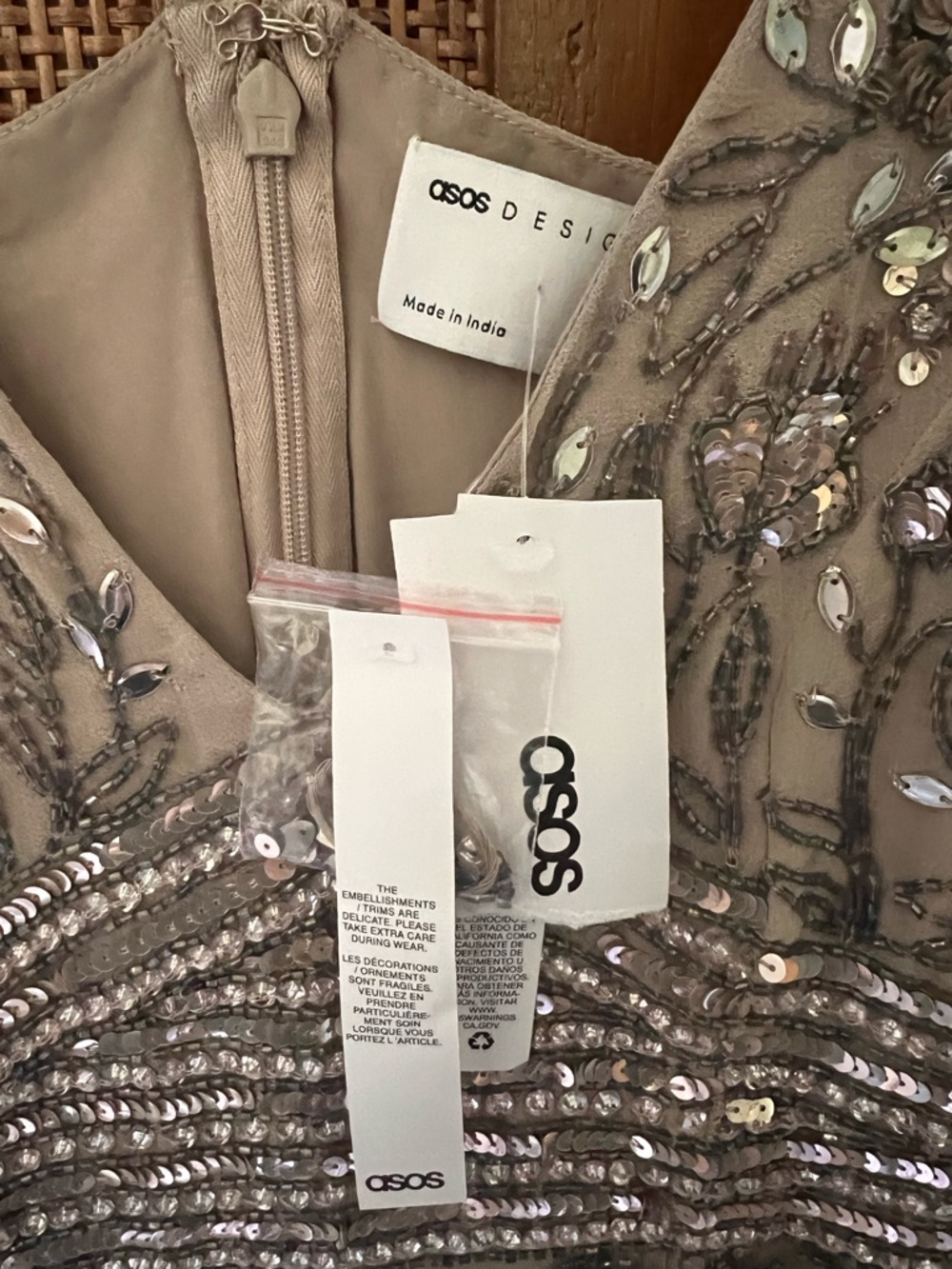 BNWT asos beaded dress/2 - Picture 3 of 7